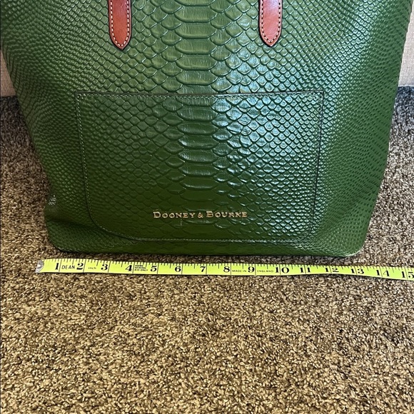 Dooney And Bourke Python Green Tote Bag - Picture 8 of 9